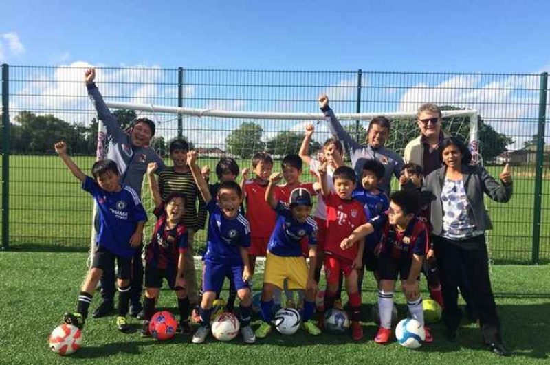 Ealing Central and Acton MP, Rupa Huq on a visit to Samurai Football Academy in 2015